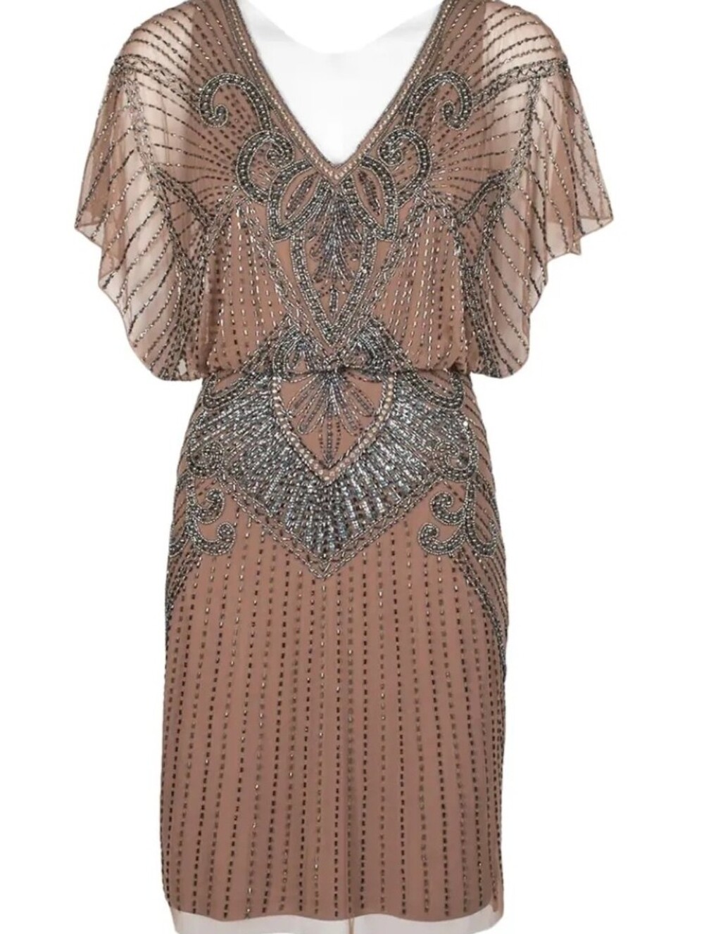 Aidan Mattox - MD1E203488 Embellished Loose Bodice Short Dress.